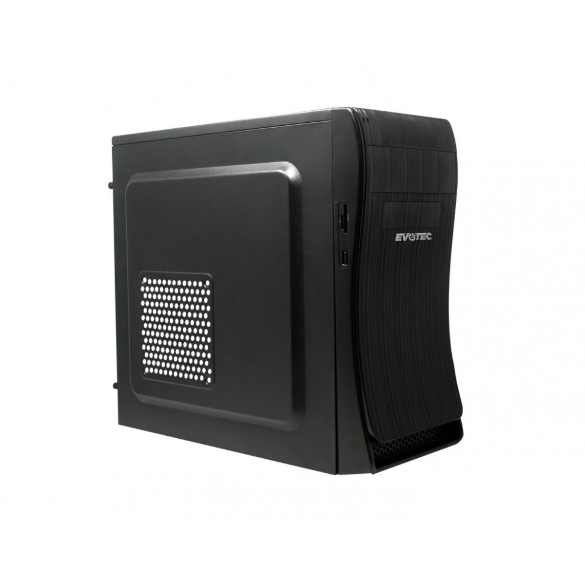 Gabinete Evotec Bassu, Micro-tower, Mini Atx/micro Atx, Usb 2.0, Con Fuente De 600w, Sin Ventiladores Instalados, Negro