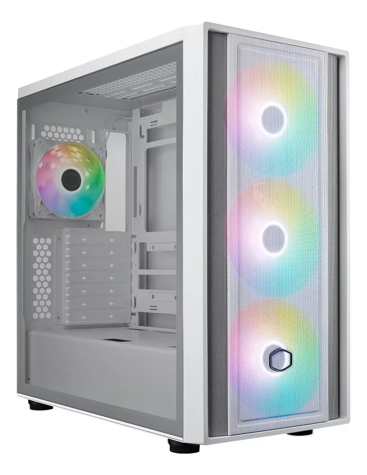 Foto 3 pulgar | Gabinete Cooler Master Masterbox 600 Blanco Argb M/atx