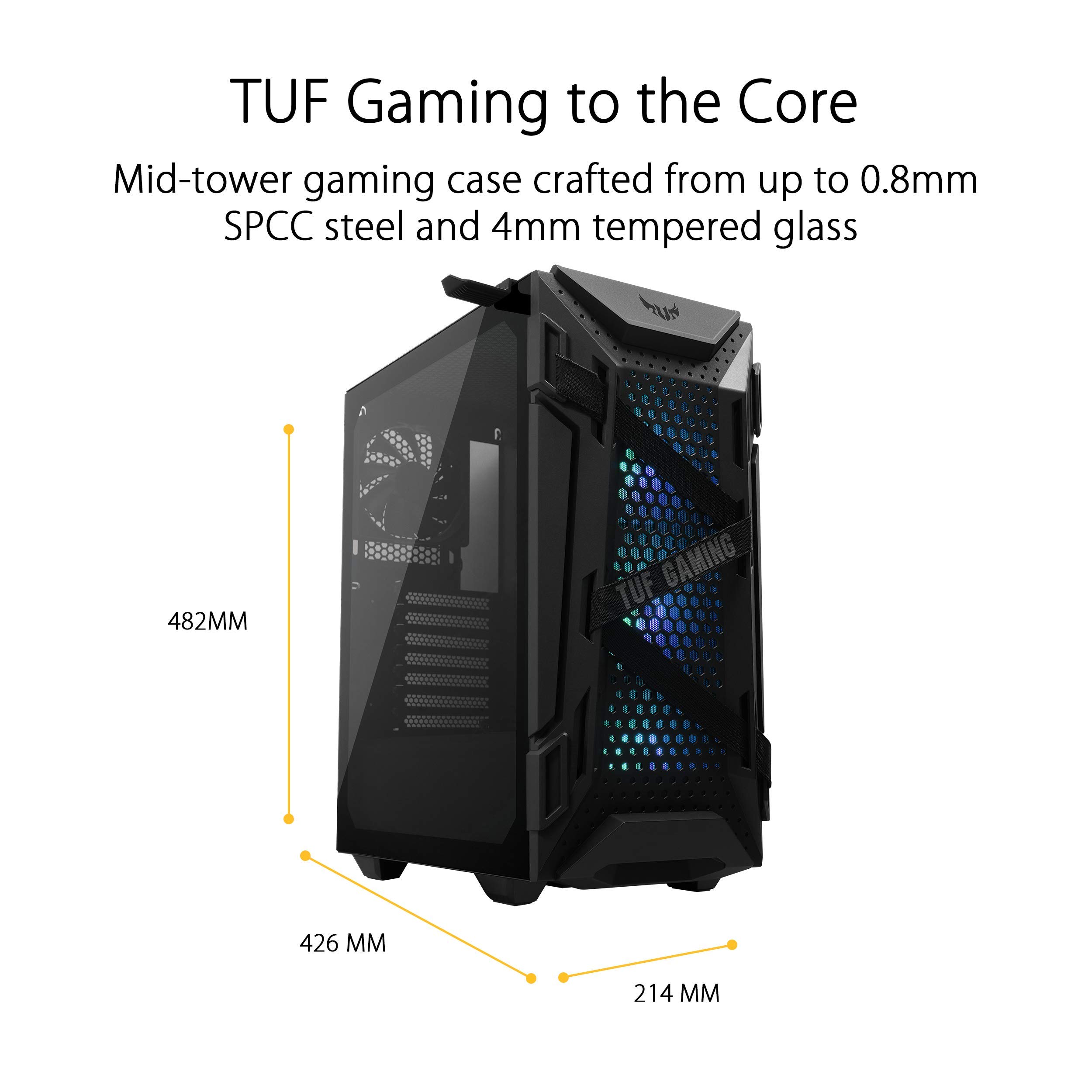 Foto 3 pulgar | Funda Atx Compacta Asus Tuf Gaming Gt301 De Torre Media Con Rgb - Venta Internacional.