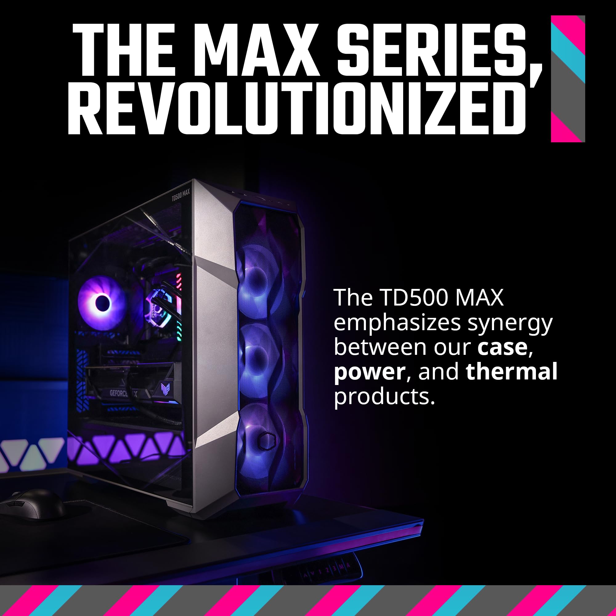 Foto 3 pulgar | Carcasa Para Computadora Cooler Master Td500 Max Atx Mid-tower Con Fuente De Alimentación - Venta Internacional.