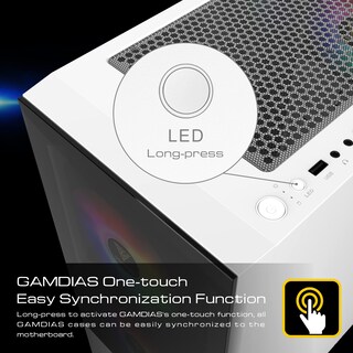 Foto 4 | Funda Para Ordenador Gamdias Talos E3 Mesh Wh Con 3 Ventiladores Argb - Venta Internacional.