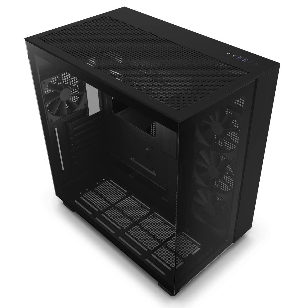 Foto 2 pulgar | Funda Para Videojuegos Para Pc Nzxt H9 Flow, Doble Cámara, Atx Mid-tower, Negra - Venta Internacional.