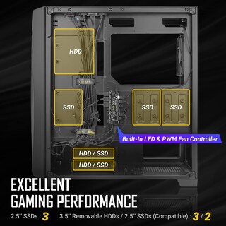 Foto 7 | Carcasa De Ordenador Antec Df700 Mid Tower Atx Con 5 Ventiladores De 360 Mm - Venta Internacional.