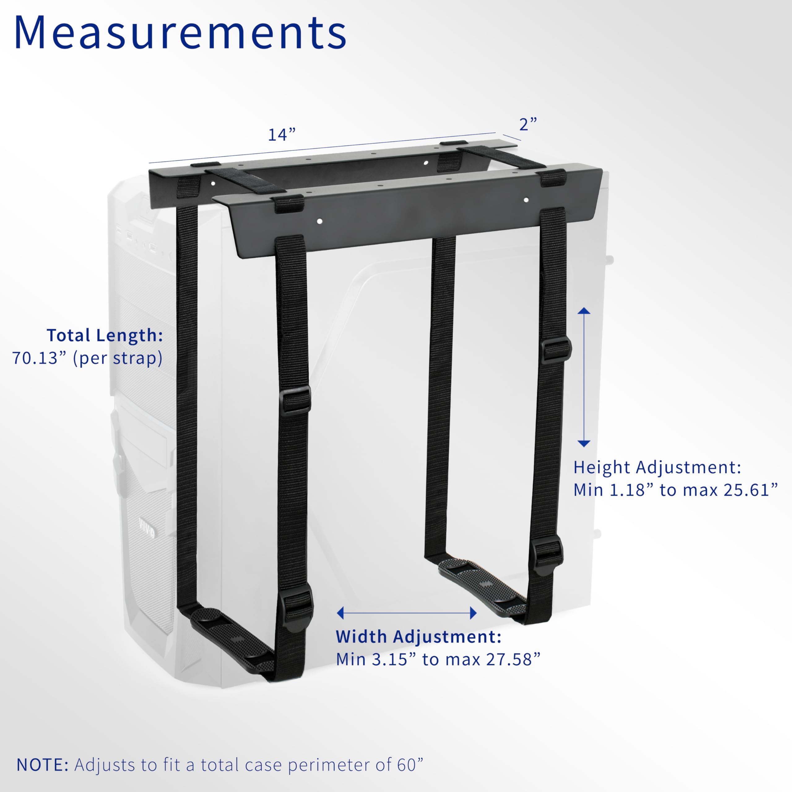 Foto 4 pulgar | Soporte Para Pc Vivo Mount-pc02s Para Colocar Debajo Del Escritorio/pared, Negro - Venta Internacional.