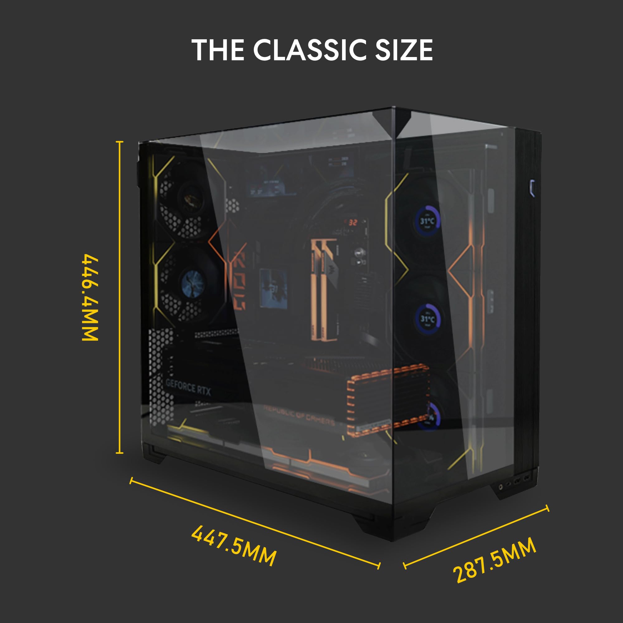 Foto 3 | Funda Para Ordenador Lian Li O11 Vision Compact Black Atx Mid Tower - Venta Internacional.