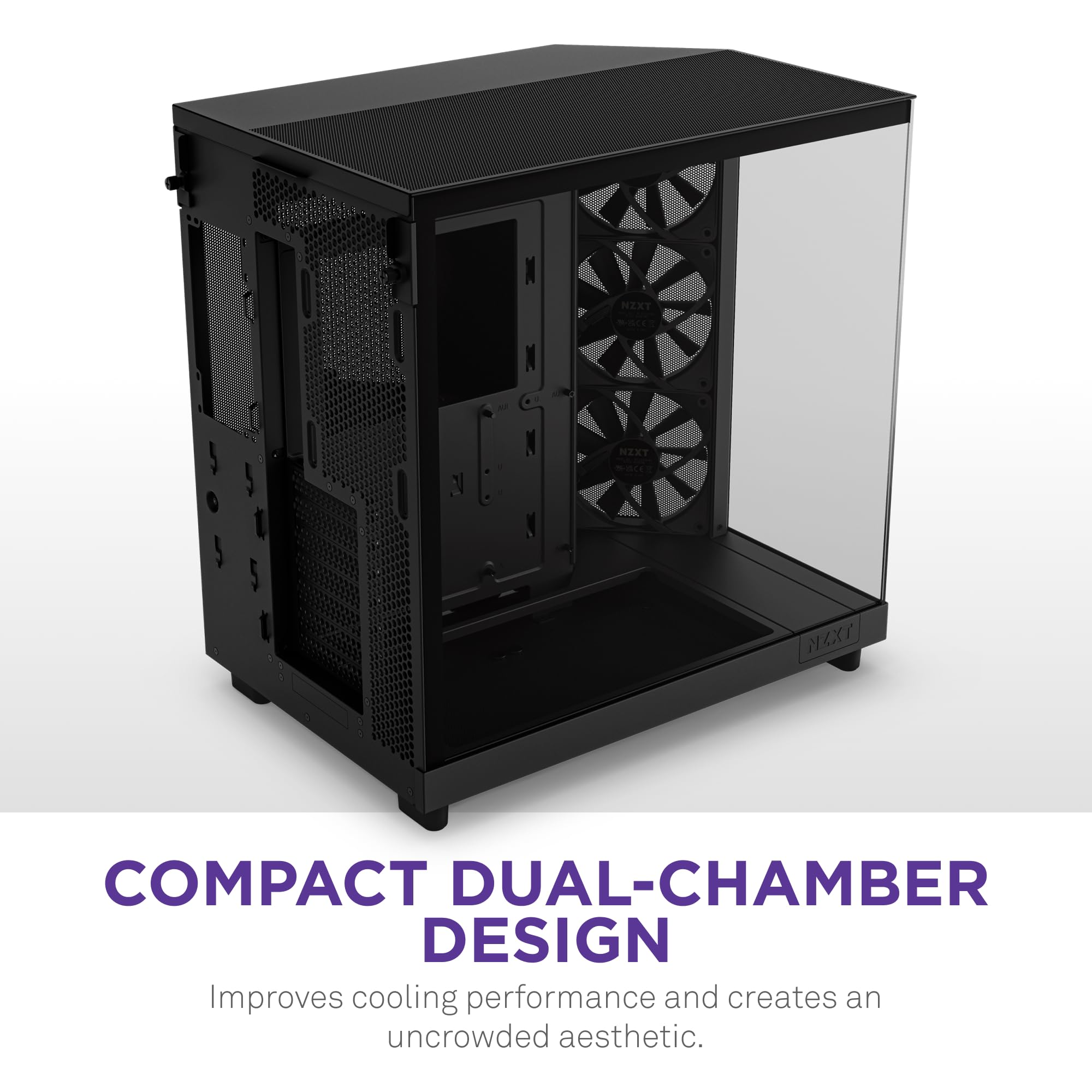 Foto 4 pulgar | Funda Nzxt H6 Flow Cc-h61fb-01 Compact Mid-tower Negra - Venta Internacional.