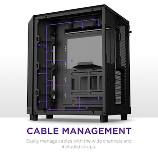 Foto 6 | Funda Nzxt H6 Flow Cc-h61fb-01 Compact Mid-tower Negra - Venta Internacional.
