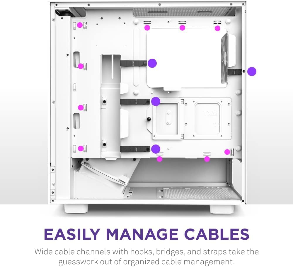 Foto 3 pulgar | Funda Para Videojuegos Para Pc Nzxt H5 Flow Compact Atx Mid-tower Blanca - Venta Internacional.