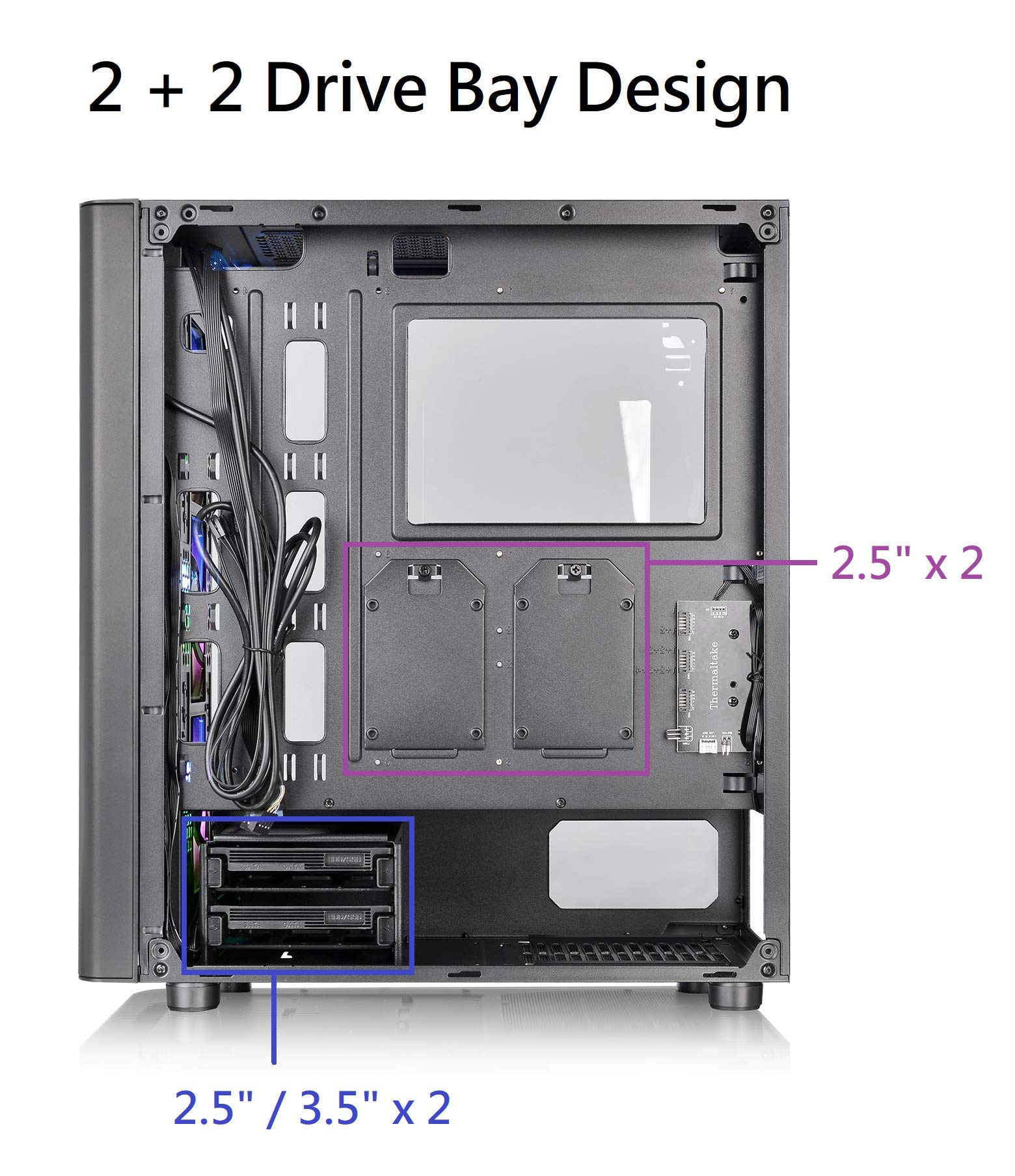 Foto 4 | Carcasa De Ordenador Thermaltake V250 Motherboard Sync Argb Atx - Venta Internacional.