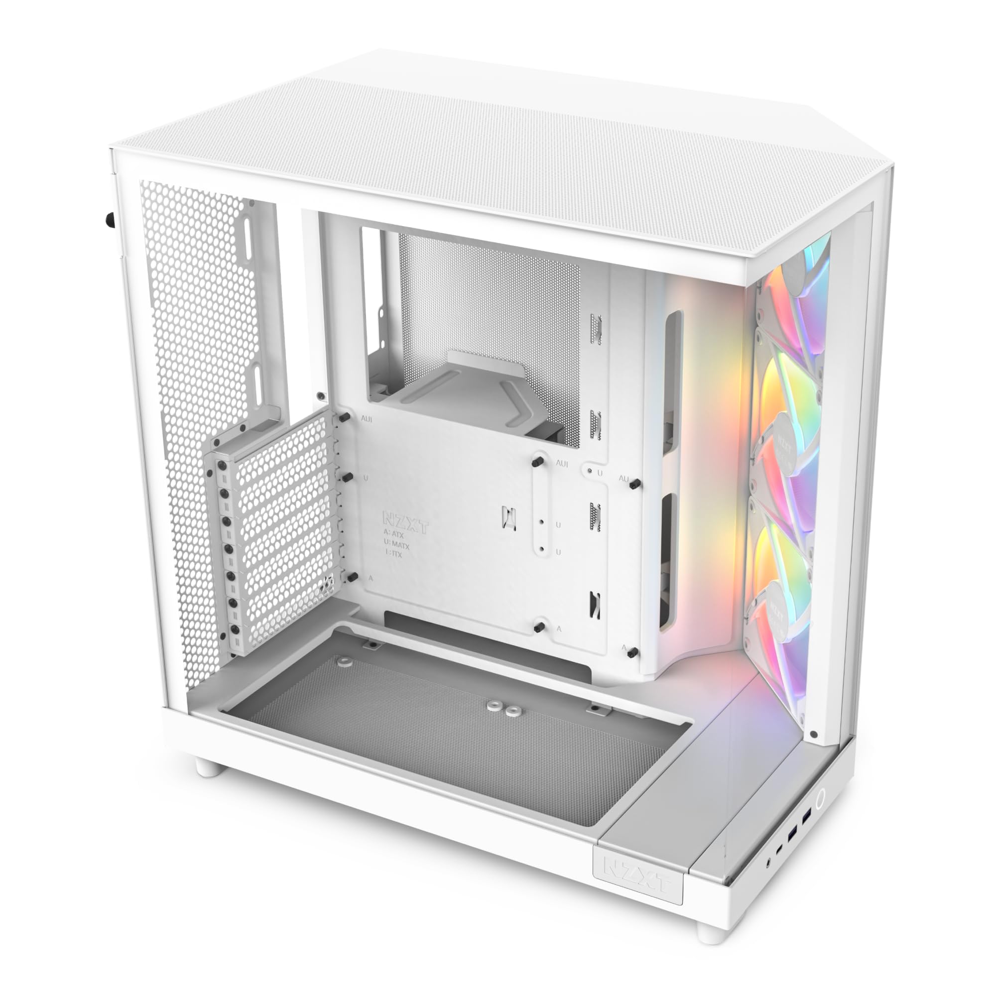 Foto 2 pulgar | Case Nzxt H6 Flow Rgb Mid-tower Airflow Con 3 Ventiladores Rgb, Color Blanco - Venta Internacional.