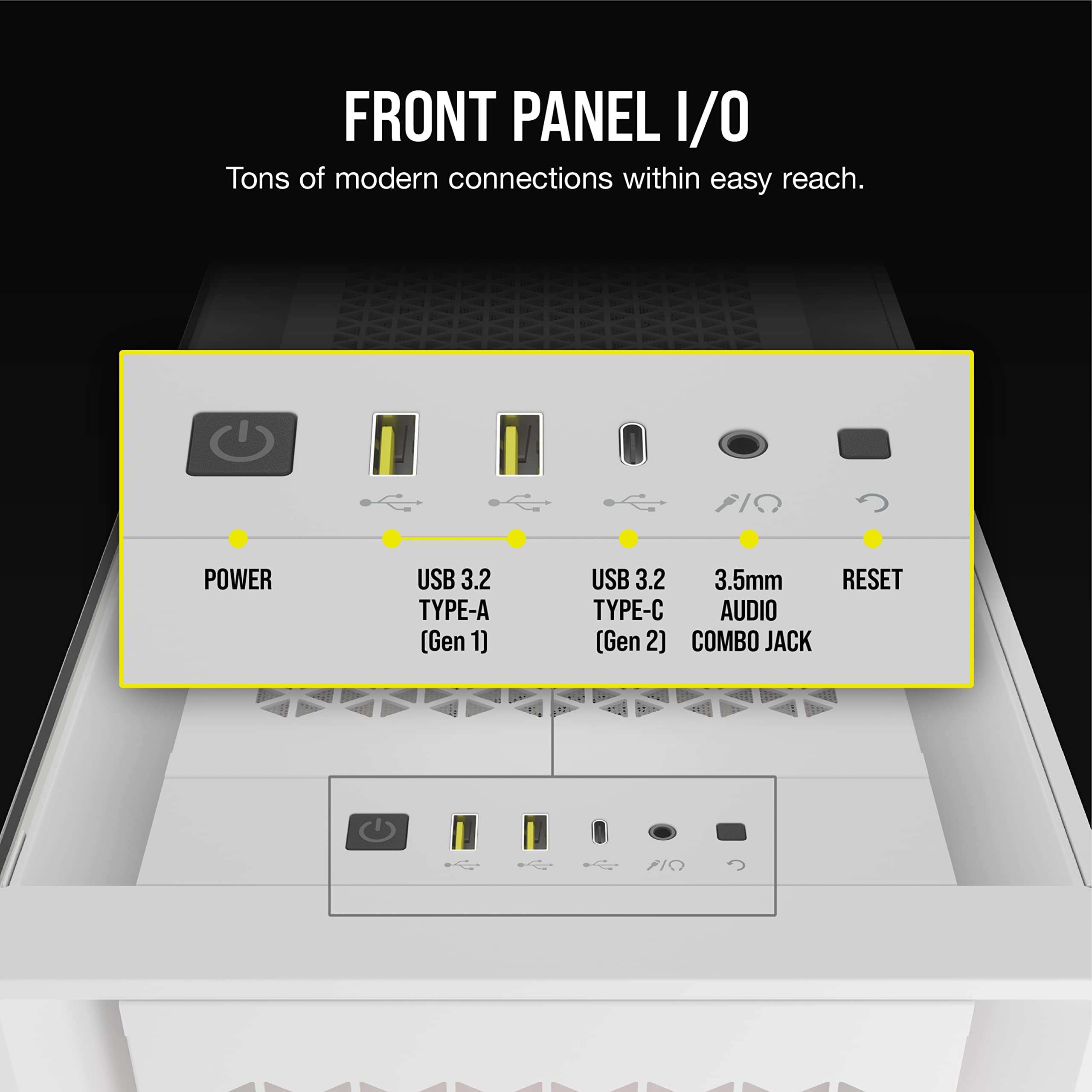 Foto 7 | Case Corsair 5000d Airflow Mid-tower Con 3 Ventiladores Rgb, Color Blanco - Venta Internacional.