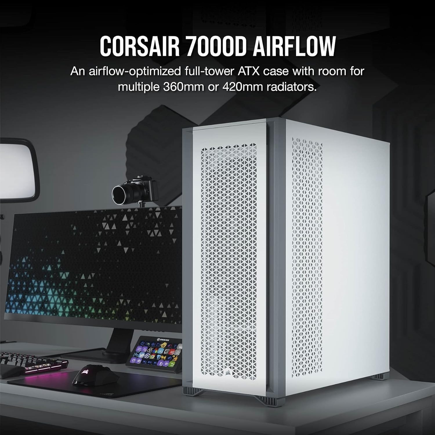 Foto 2 | Carcasa Para Pc Corsair 7000d Airflow Atx De Torre Completa Con 3 Ventiladores De 140 Mm - Venta Internacional.