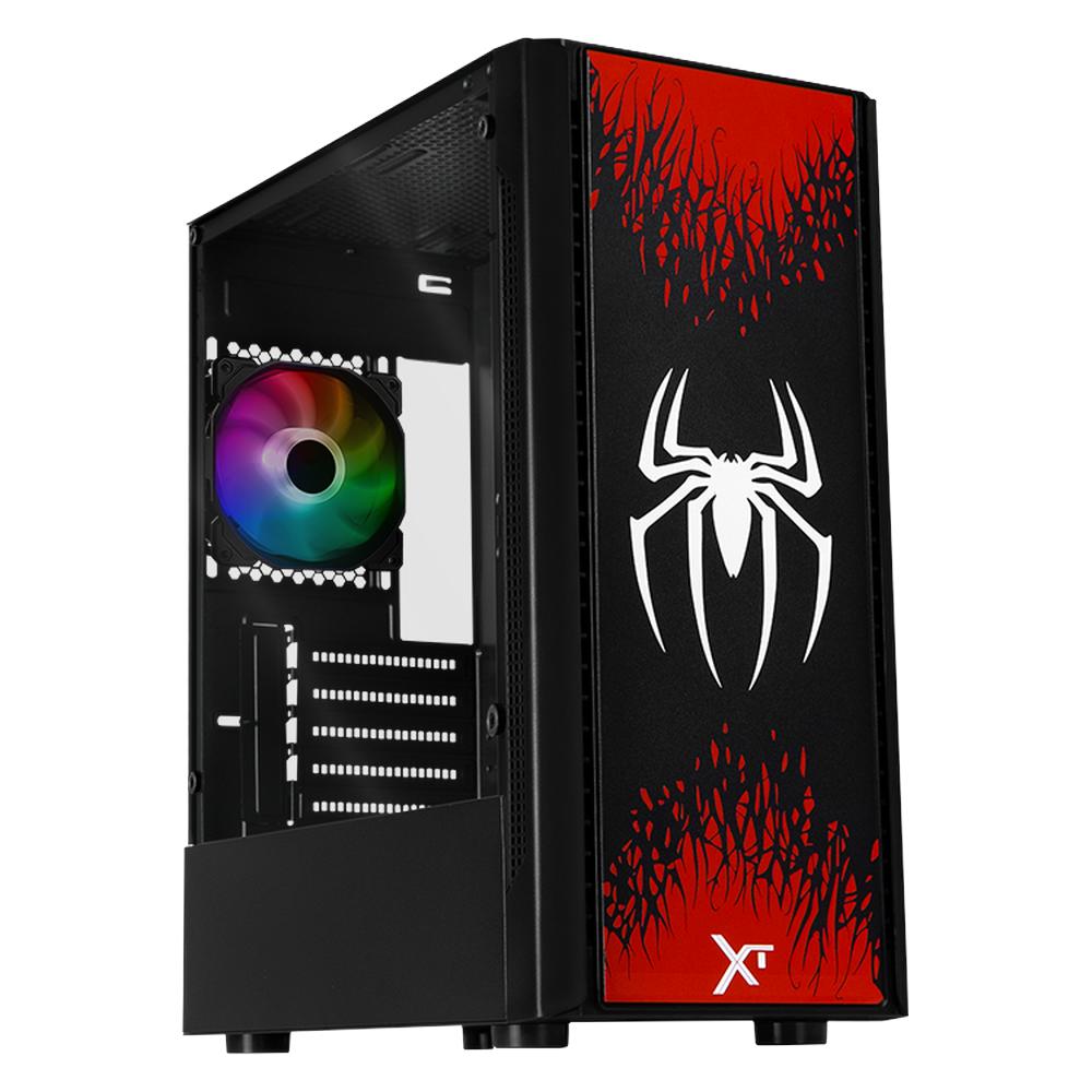 Foto 2 pulgar | Gabinete Gamer Xtreme Pc Gaming Spider-man Il Edition Micro Torre Micro Atx 3 Fan Cristal Templado Rgb Negro