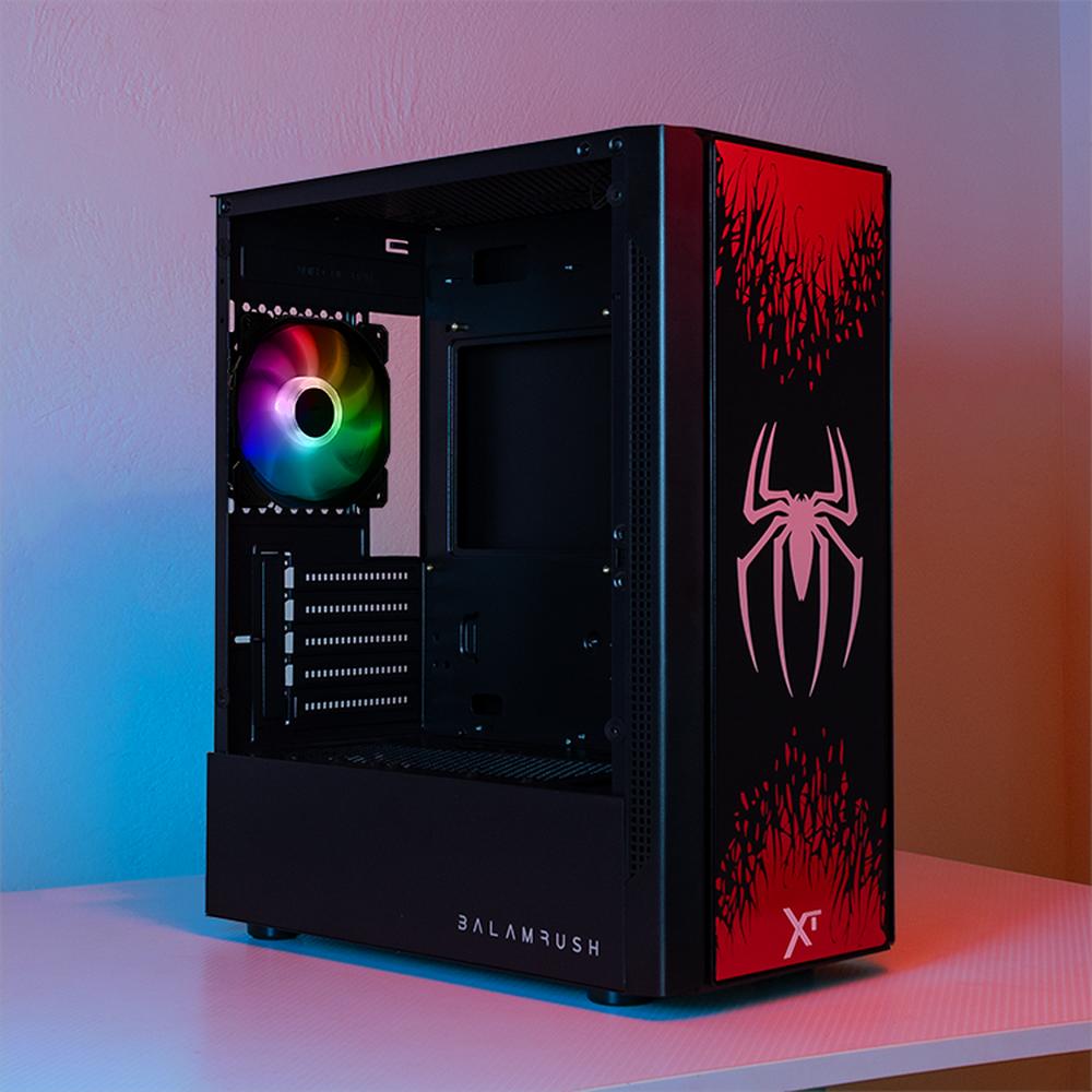 Foto 7 pulgar | Gabinete Gamer Xtreme Pc Gaming Spider-man Il Edition Micro Torre Micro Atx 3 Fan Cristal Templado Rgb Negro