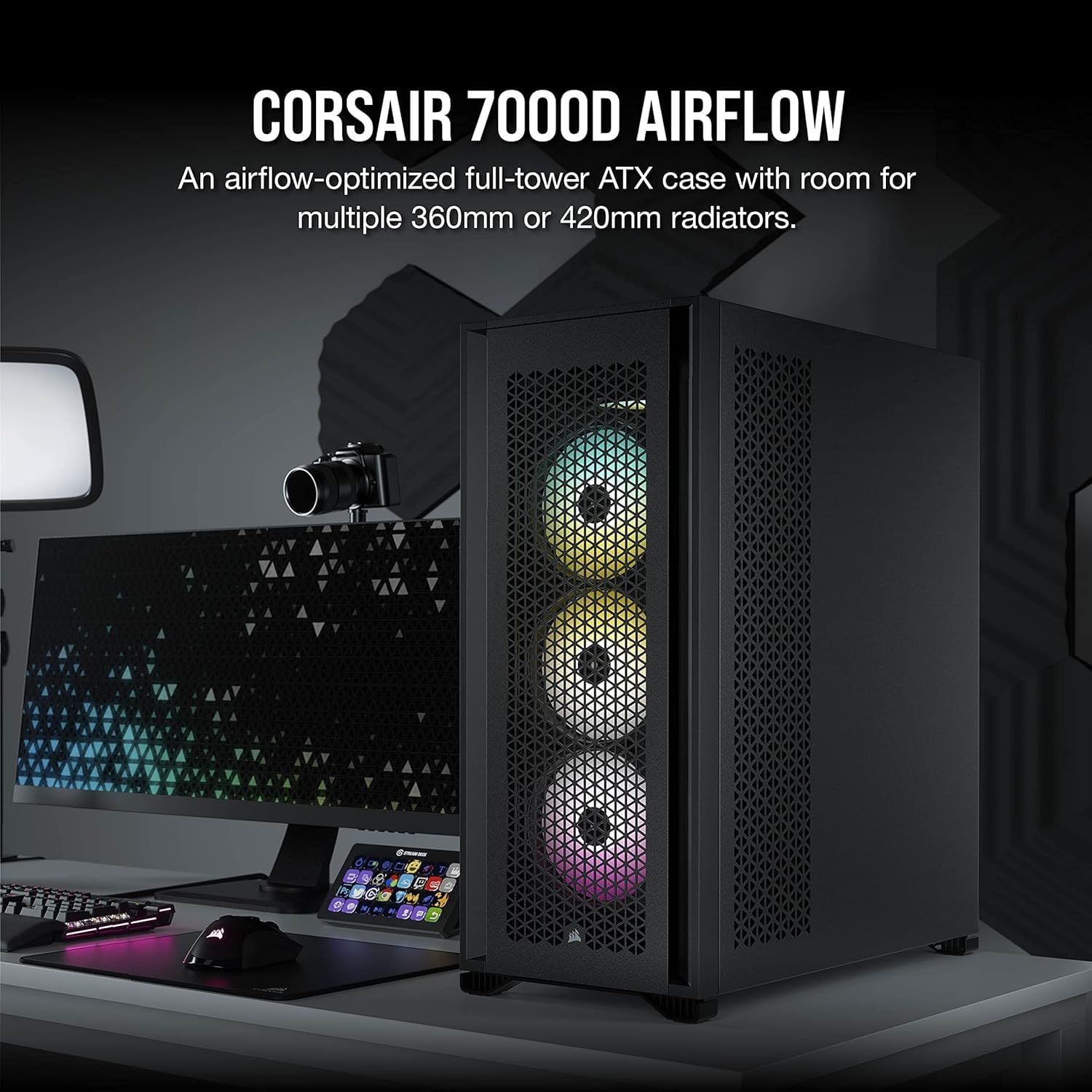 Foto 3 pulgar | Carcasa Para Pc Corsair 7000d Airflow Atx De Torre Completa Con 3 Ventiladores De 140 Mm - Venta Internacional.