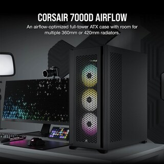 Foto 2 | Carcasa Para Pc Corsair 7000d Airflow Atx De Torre Completa Con 3 Ventiladores De 140 Mm - Venta Internacional.