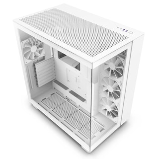 Foto 1 | Funda Para Videojuegos Para Pc Nzxt H9 Flow, Doble Cámara, Atx Mid-tower, Blanca - Venta Internacional.