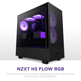Foto 2 | Funda Para Juegos Nzxt H5 Flow Rgb Atx Mid-tower Con Vidrio Templado - Venta Internacional.
