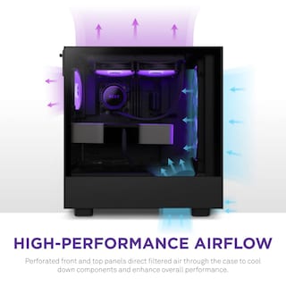 Foto 3 | Funda Para Juegos Nzxt H5 Flow Rgb Atx Mid-tower Con Vidrio Templado - Venta Internacional.