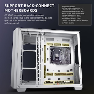 Foto 7 | Funda Para Pc Antec C5 Argb Blanca, 7 Ventiladores De 120 Mm, Tipo C 3.2 Gen 2 - Venta Internacional.
