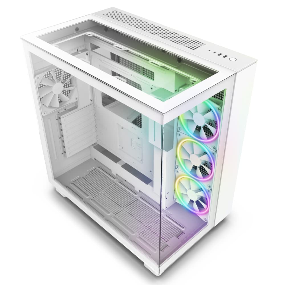 Foto 2 pulgar | Funda Para Videojuegos Para Pc Nzxt H9 Elite De Doble Cámara Atx Mid-tower Blanca - Venta Internacional.