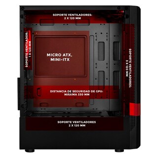 Foto 3 | Gabinete Xtreme Pc Gaming Venom V3 Edition Mini Torre 3 Fan Rgb Negro Cxtve730bk