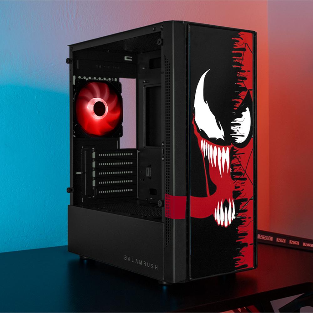 Foto 7 pulgar | Gabinete Gamer Xtreme Pc Gaming Venom V3 Edition Micro Torre Micro Atx 3 Fan Cristal Templado Rgb Negro