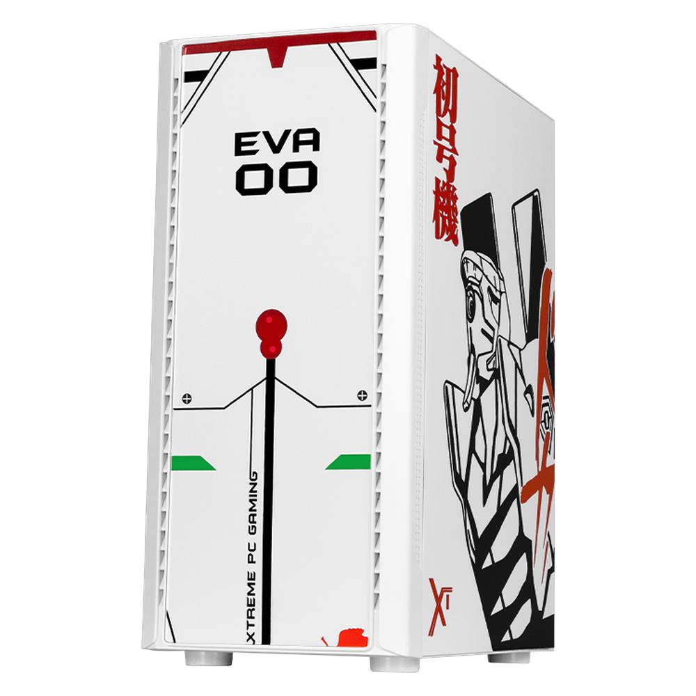 Foto 3 pulgar | Gabinete Gamer Xtreme Pc Gaming Evangelion 00 V2 Edition Micro Torre Micro Atx 3 Fan Cristal Templado Rgb Blanco
