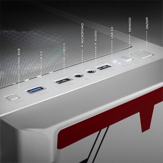 Foto 4 | Gabinete Gamer Xtreme Pc Gaming Evangelion 00 V2 Edition Micro Torre Micro Atx 3 Fan Cristal Templado Rgb Blanco