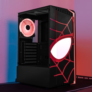 Foto 8 | Gabinete Gamer Xtreme Pc Gaming Miles Morales V2 Edition Cxtmibibk Media Torre Atx 1 Fan Cristal Templado Rgb Negro