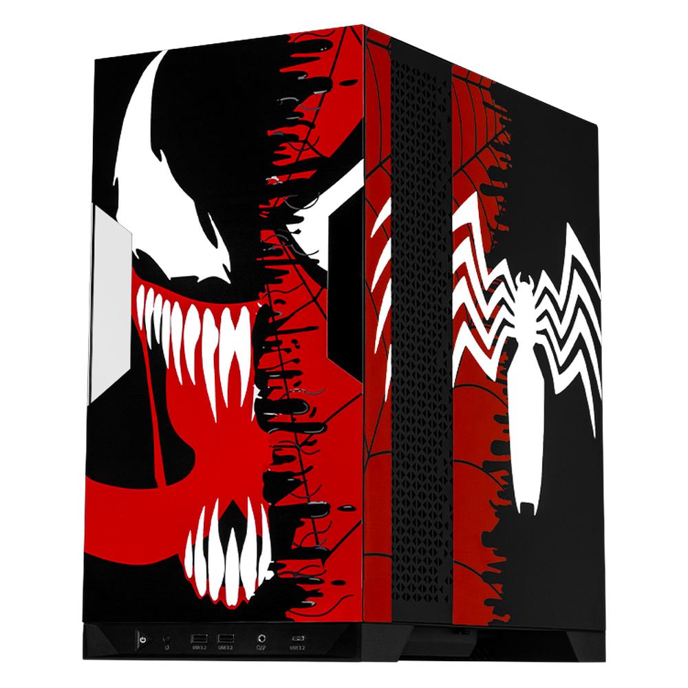 Foto 3 pulgar | Gabinete Gamer Xtreme Pc Gaming Venom V2 Edition Media Torre Atx 5 Fan Usb-c Cristal Templado Argb Negro