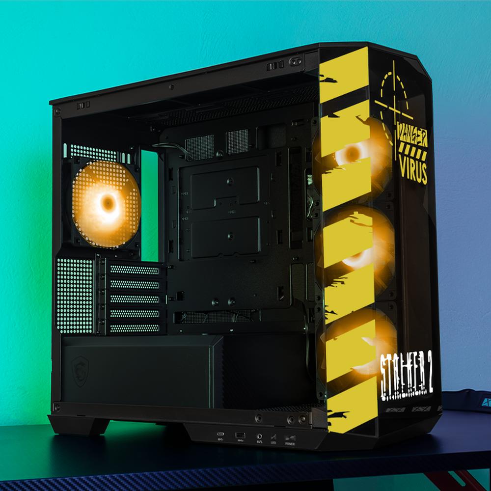 Foto 7 pulgar | Gabinete Gamer Xtreme Pc Gaming Stalker 2 Edition Micro Torre Micro Atx 4 Fan Usb-c Cristal Templado Argb Negro