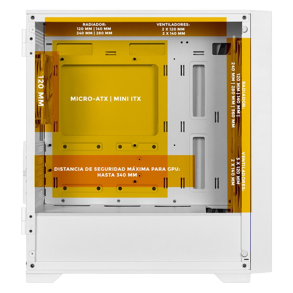 Foto 3 | Gabinete Gamer Xtreme Pc Gaming Ring Tails Micro Torre