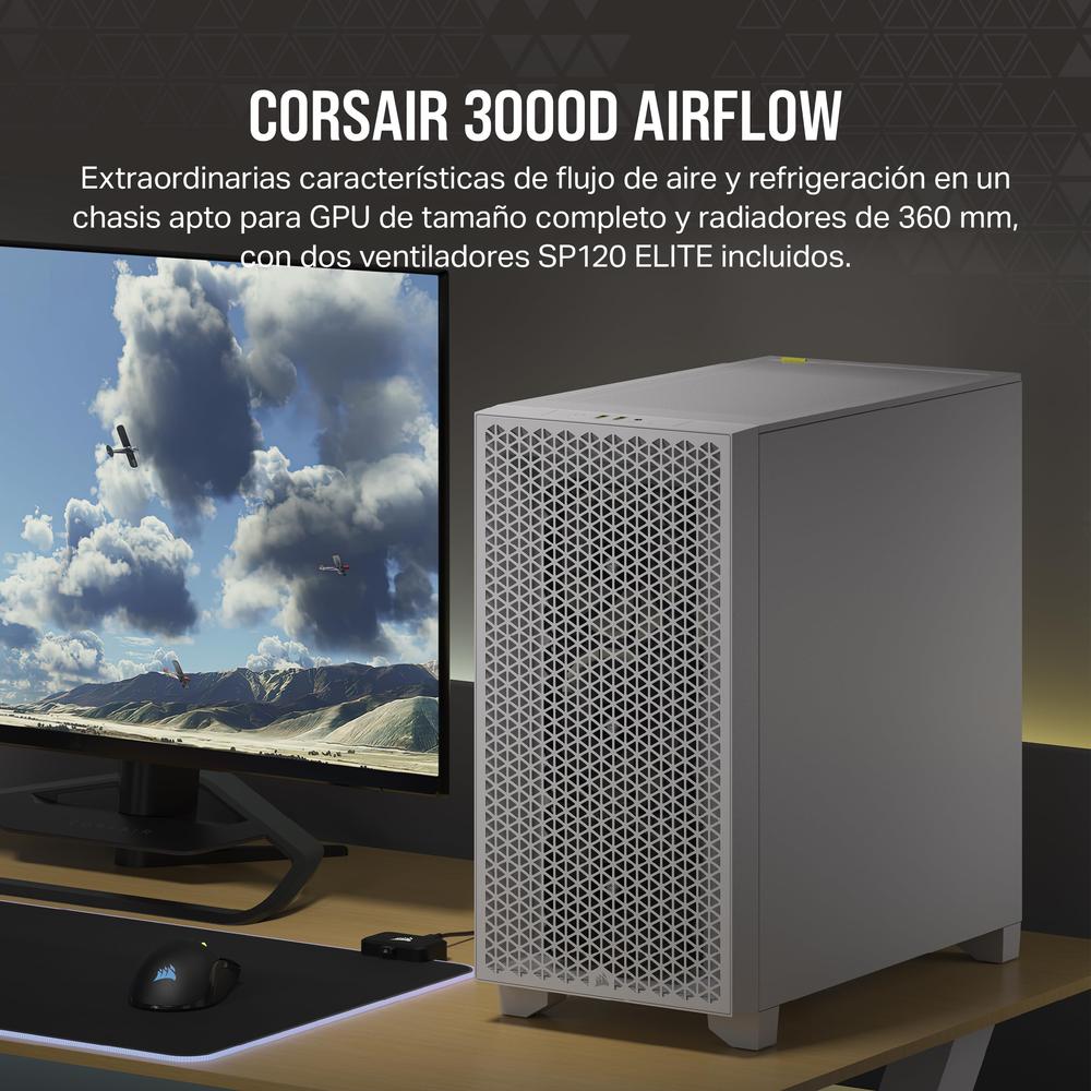 Foto 3 pulgar | Gabinete Corsair 3000d Airflow Con Ventana Midi-tower Atx