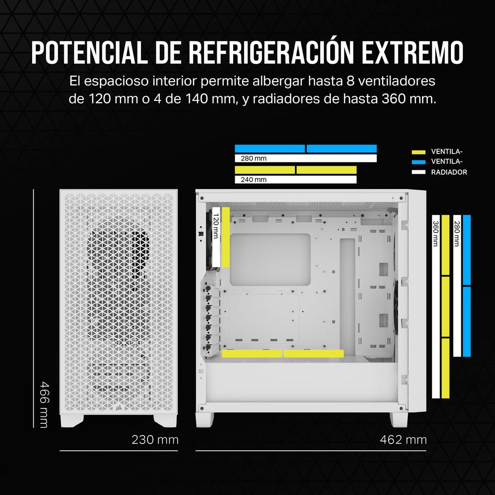 Foto 4 pulgar | Gabinete Corsair 3000d Airflow Con Ventana Midi-tower Atx