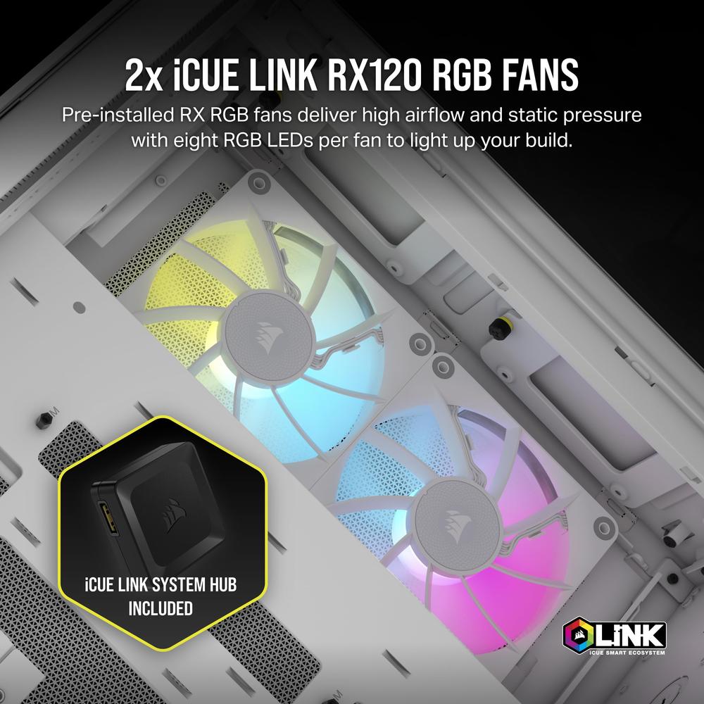 Foto 4 | Gabinete Corsair Icue Link 2500x Rgb Con Ventana Blanco