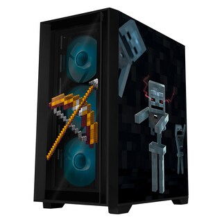 Foto 2 | Gabinete Gamer Xtreme Pc Gaming Minecraft Skeleton Micro Atx 4 Fan Usb-c Cristal Templado Frente Intercambiable Argb