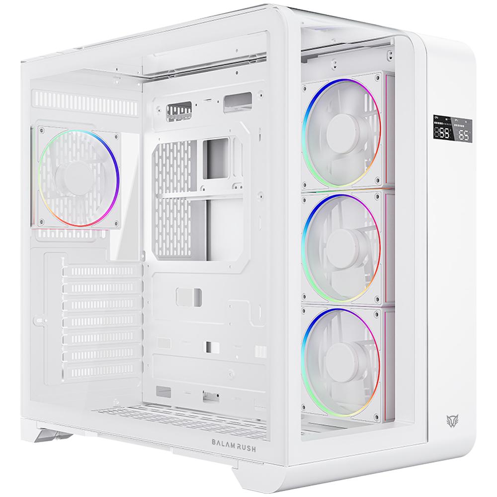 Foto 2 pulgar | Gabinete Gamer Balam Rush Tank Expert Curve 7400 Atx Media Torre 4 Fan Cristal Templado Usb-c Argb Blanco Br-941600