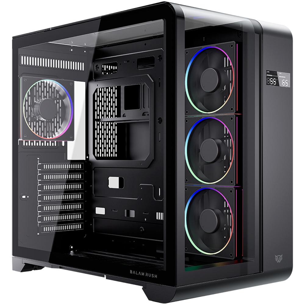 Foto 2 pulgar | Gabinete Gamer Balam Rush Tank Expert Curve 7400 Atx Media Torre 4 Fan Cristal Templado Usb-c Argb Negro Br-941594