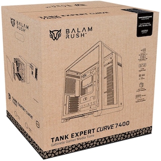 Foto 6 | Gabinete Gamer Balam Rush Tank Expert Curve 7400 Atx Media Torre 4 Fan Cristal Templado Usb-c Argb Negro Br-941594