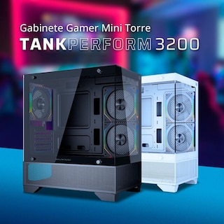Foto 4 | Gabinete Gamer Balam Rush Tank Perform 3200 Micro Atx Mini Torre 3 Fan Cristal Templado ARGB Negro Br-941655