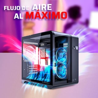 Foto 3 | Gabinete Gamer Balam Rush Tank Expert Curve 6400 Micro Atx Mini Torre 3 Fan Cristal Templado Usb-c Argb Negro Br-941617