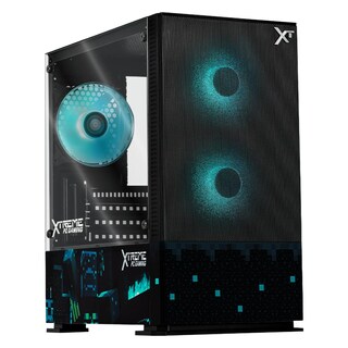 Foto 1 | Gabinete Gamer Xtreme Pc Gaming Minecraft Warden V2 Edition Micro Torre Micro Atx 3 Fan Argb Mesh Cristal Templado Negro