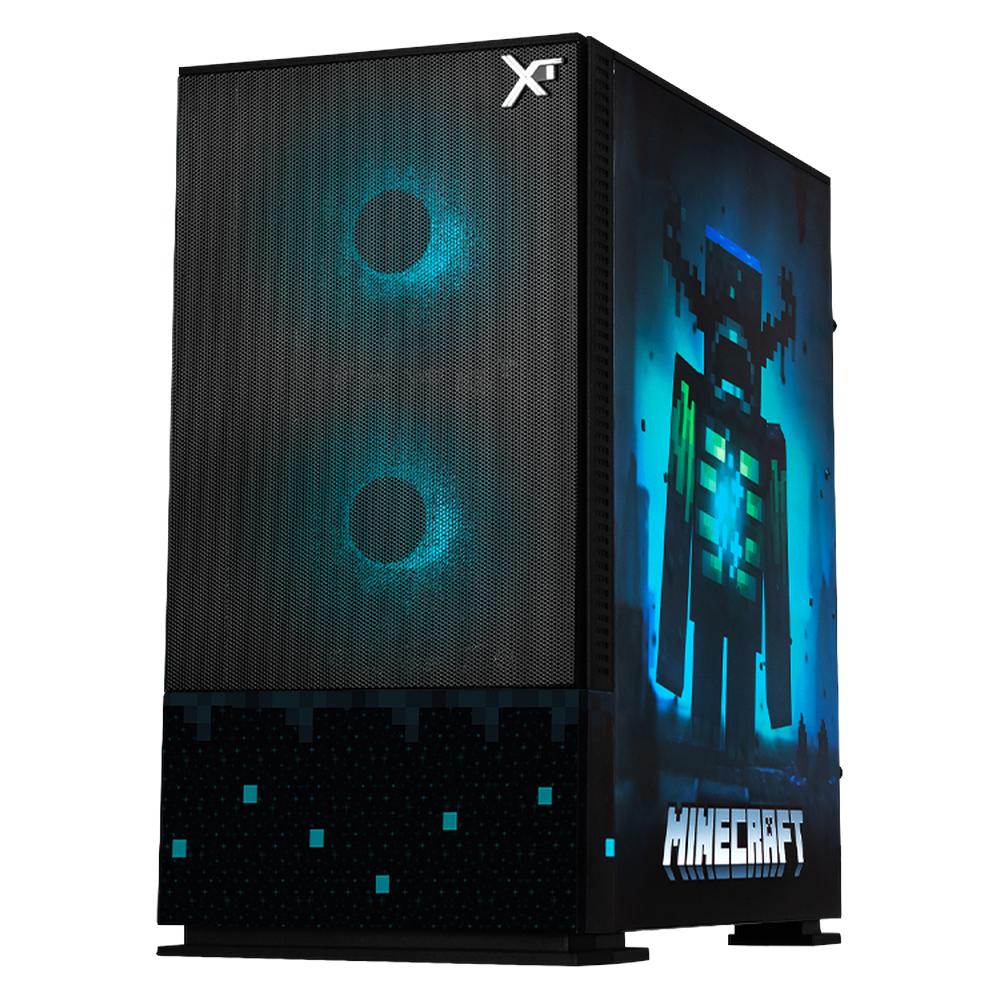 Foto 2 | Gabinete Gamer Xtreme Pc Gaming Minecraft Warden V2 Edition Micro Torre Micro Atx 3 Fan Argb Mesh Cristal Templado Negro