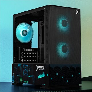 Foto 6 | Gabinete Gamer Xtreme Pc Gaming Minecraft Warden V2 Edition Micro Torre Micro Atx 3 Fan Argb Mesh Cristal Templado Negro