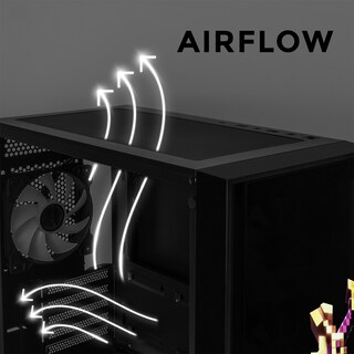 Foto 7 | Gabinete Gamer Xtreme Pc Gaming Minecraft Ender Dragon Micro Atx 4 Fan Usb-c Cristal Templado Frente Intercambiable Argb