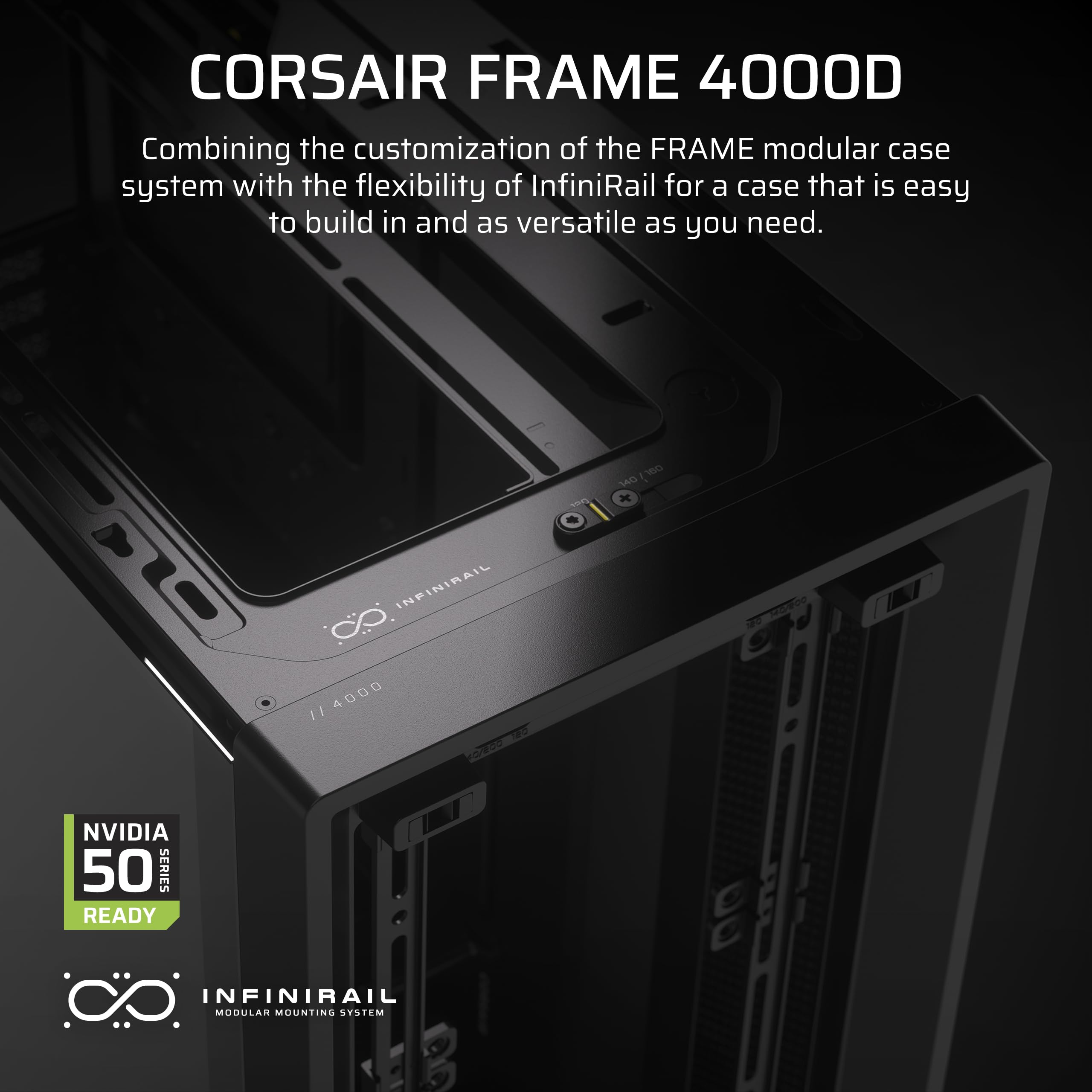 Foto 3 pulgar | Carcasa Para Pc Corsair Frame 4000d Modular Mid-tower Atx Negra - Venta Internacional