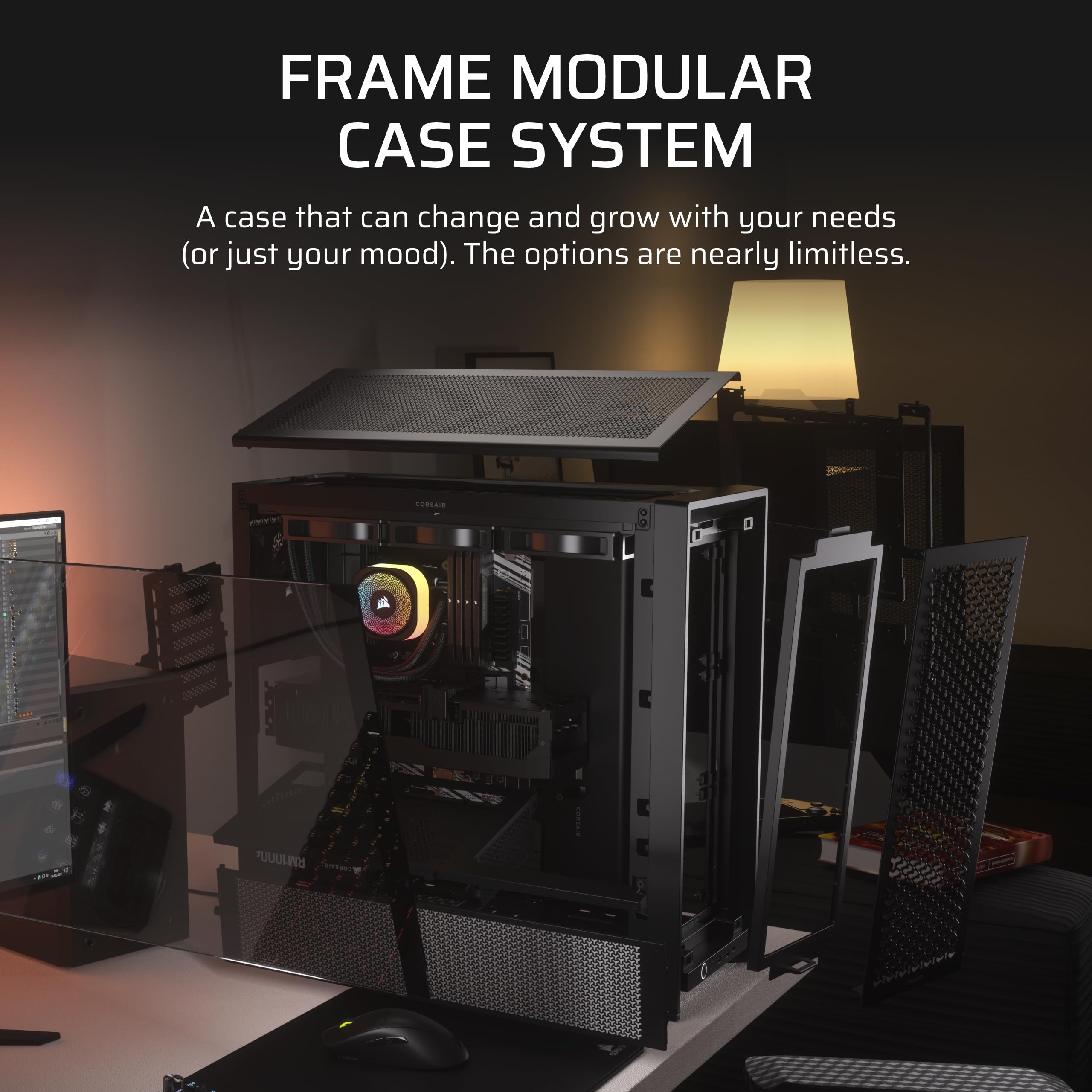 Foto 5 pulgar | Carcasa Para Pc Corsair Frame 4000d Modular Mid-tower Atx Negra - Venta Internacional