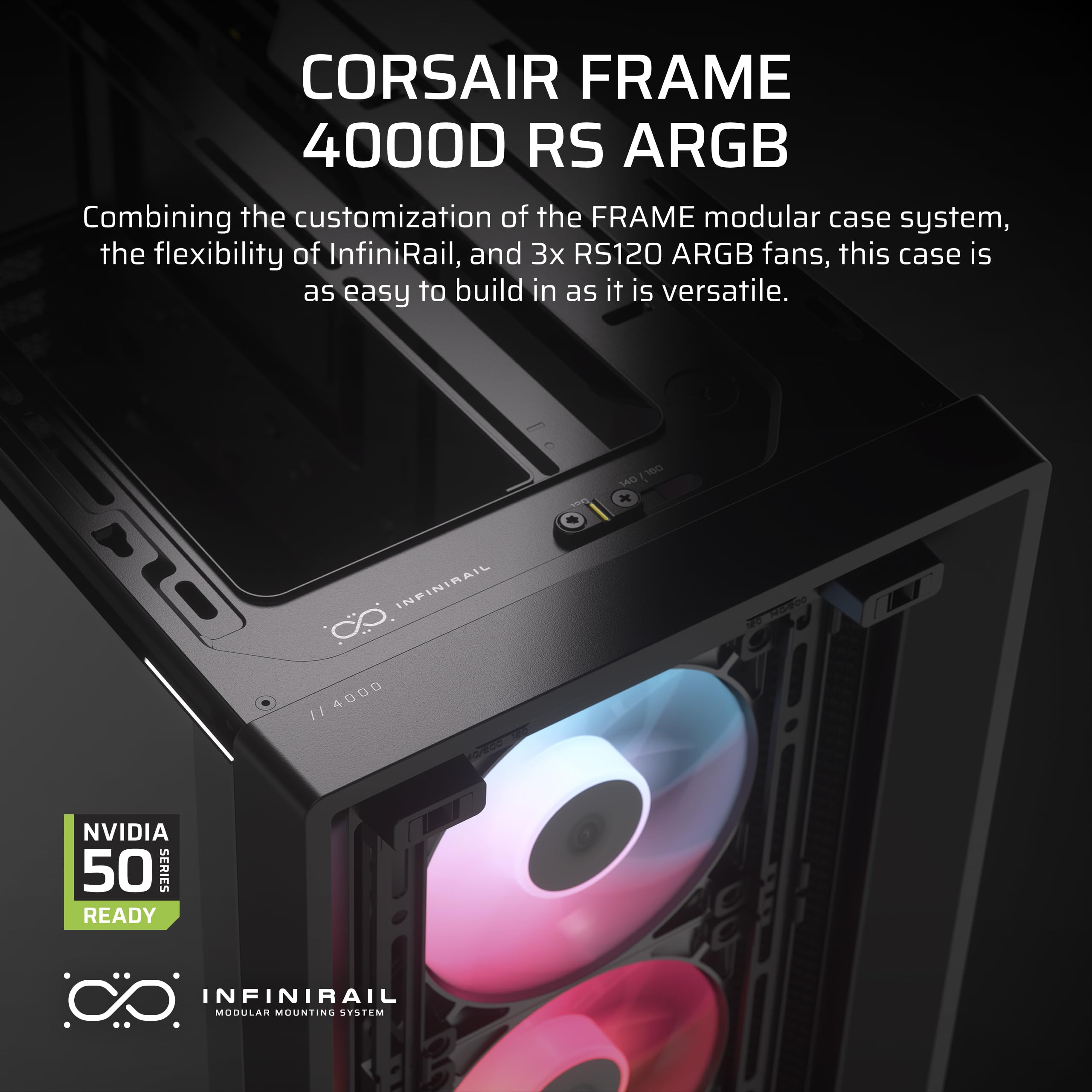 Foto 3 pulgar | Carcasa Para Pc Corsair Frame 4000d Rs Argb Modular Mid-tower Atx - Venta Internacional.