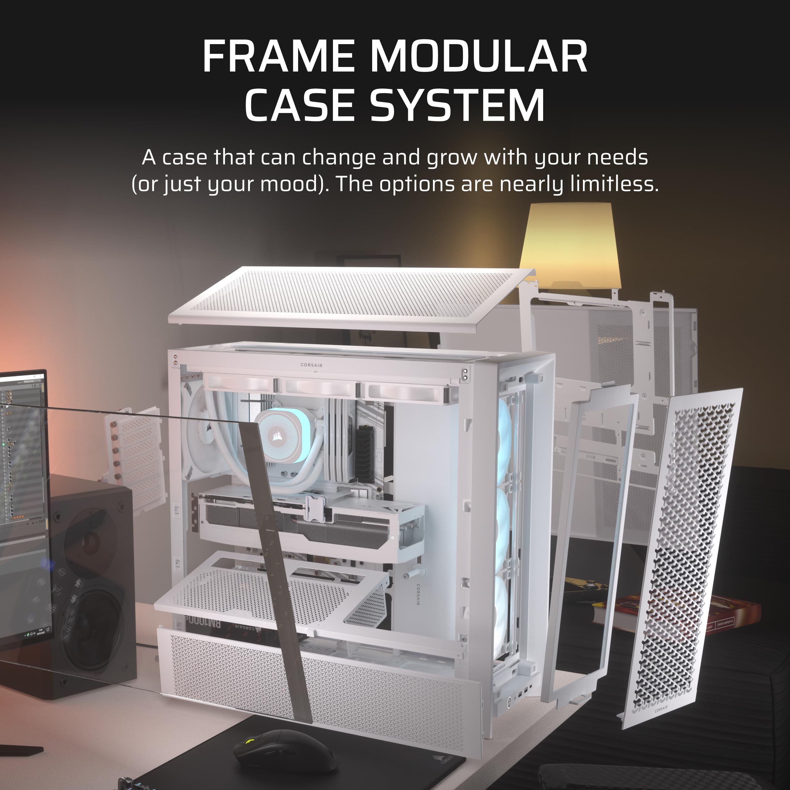 Foto 5 pulgar | Funda Para Pc Corsair Frame 4000d Rs Argb Modular Mid-tower Blanca - Venta Internacional.
